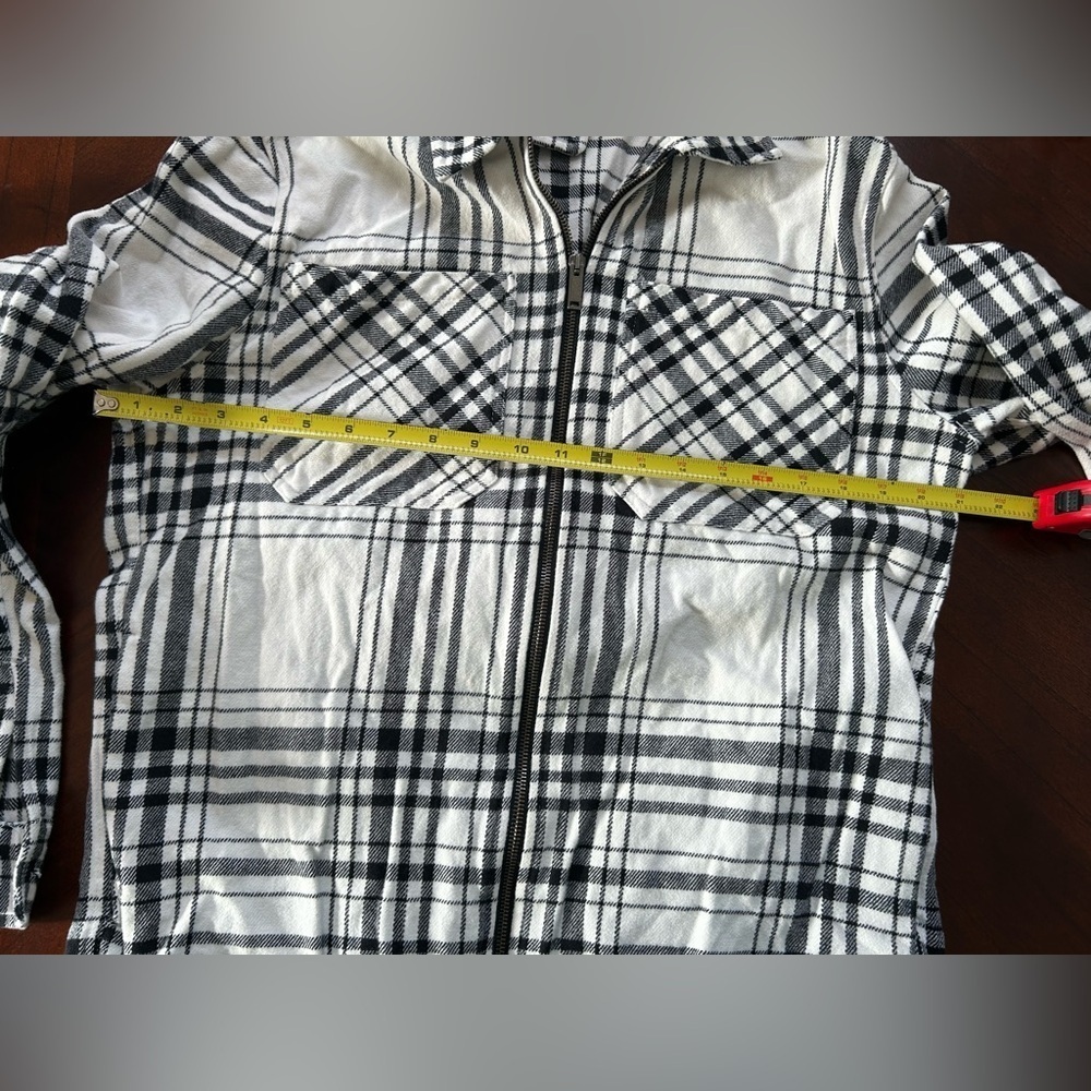 ZARA Shirt in Black and Cream SIZE M - Picture 6 of 7